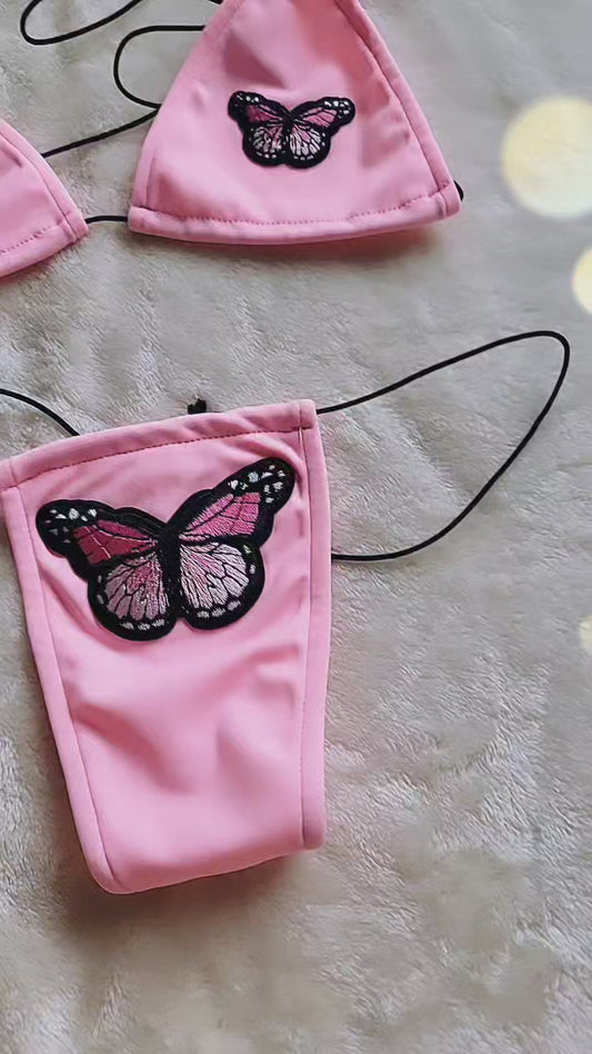 Pink butterfly mico