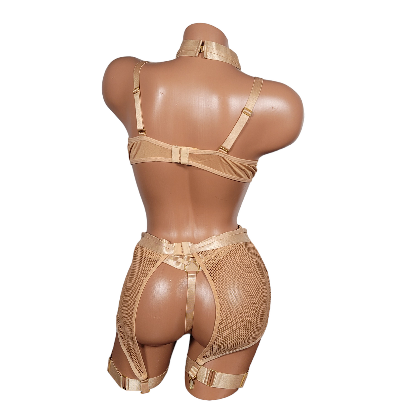 Mesh Lingerie Set (Tan)