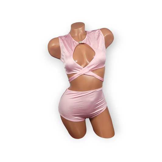 Baby pink short set