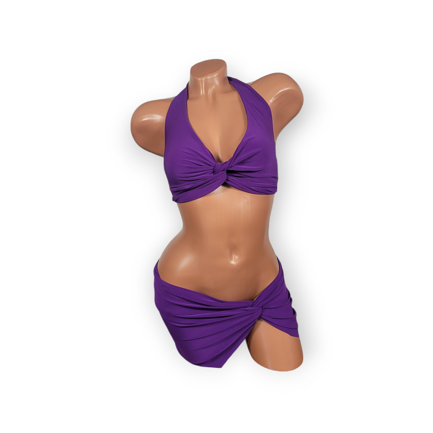 Putple tie skirt set